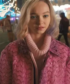 Wednesday 2022 Enid Sinclair Pink Bubble Wrap Jacket