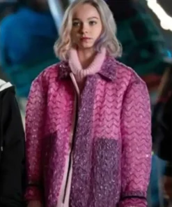 Wednesday 2022 Enid Sinclair Pink Bubble Wrap Jacket