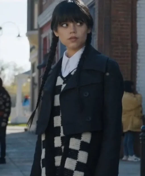 Wednesday 2022 Jenna Ortega Crop Jacket