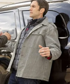 Wes Bentley TV Series Yellowstone Jamie Dutton Grey Cotton Jacket Full