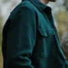 Wes Bentley Yellowstone Jamie Dutton Season 04 Green Wool Trucker Jacket