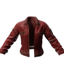 Western Cowboy PUBG Red Leather Jacket