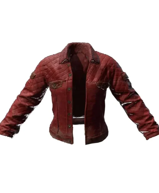 Western Cowboy PUBG Red Leather Jacket