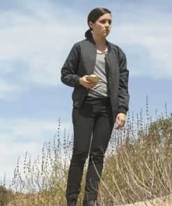 Westworld Shannon Woodward Black Bomber Jacket