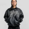 Weyz Black PU Leather Jacket