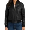 Buy Bendy Bomber Women Leather Jacket