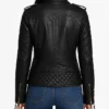 Women Black Leather Jacket Slim Fit Kay Michaels