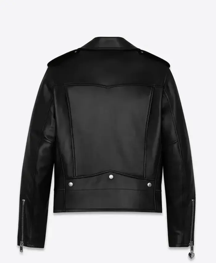 Women Classic Double Zip Studd Leather Jacket