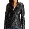 Women Classic Leather Jacket Tina