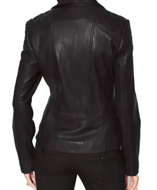 Women Classic Leather Jacket Tina