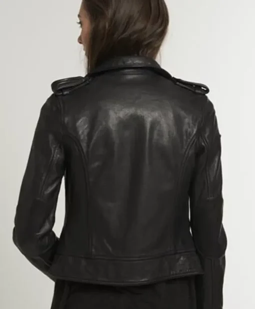 Women Classic Leather Jacket Winik