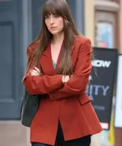 Women Materialists 2024 Dakota Johnson Red Blazer