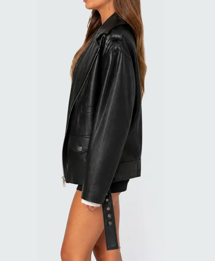 Women Oversized Leather Jacket