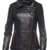 Women Slim Fit Moto Biker Style Jacket