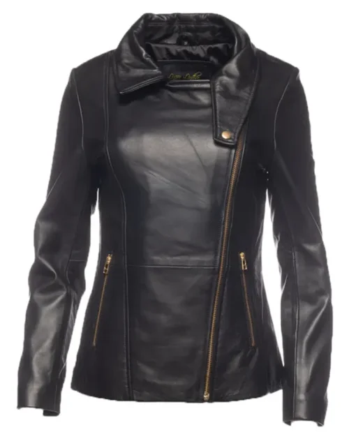 Women Slim Fit Moto Biker Style Jacket