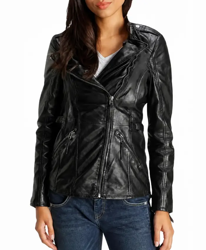 Women Tina Classic Leather Jacket