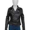 Womens Black Biker Blazer Jacket