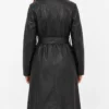 Women Noise Luna Black Fur Trench Belted Coat