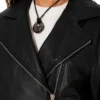 Women’s Oversized Leather Black Jacket
