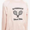 Women’s Riverdale Tennis Team Bomber Pink Satin Jacket