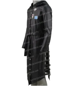 Womens Video Game Black PUBG Leather Coat
