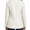 Womens Wool Blend Blazer White Coat