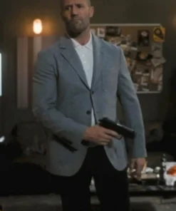 Wrath Of Man Jason Statham Grey Suiting Fabric Blazer