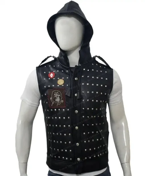 Wrench Watch Dogs 2 Video Game Studded Leather Vest For Sale