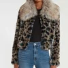 Wynonna Earp Waverly Leopard Grey Faux Fur Jacket