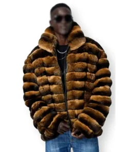 Yellow Chinchilla Fur Jacket