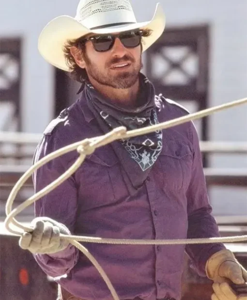 Yellowstone Ian Bohen Purple Cotton Fabric Jacket