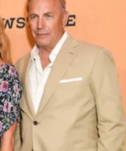 Yellowstone John Dutton Beige Brown Suit