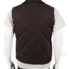 Yellowstone John Dutton Brown Quilted Vest Back