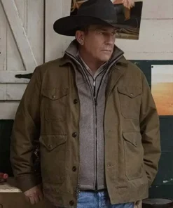 Yellowstone John Dutton Fur Lining Corduroy Brown Jacket