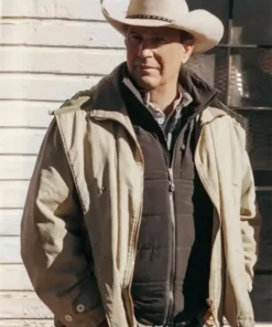 Yellowstone Kevin Costner Beige Cotton Jacket