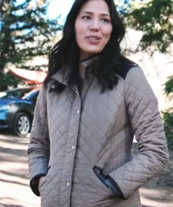 Yellowstone Michaela Conlin Grey Quilted Parachute Jacket