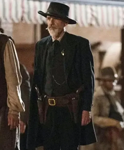 Yellowstone Origin 1883 Marshal Jim Courtright Black Wool Coat