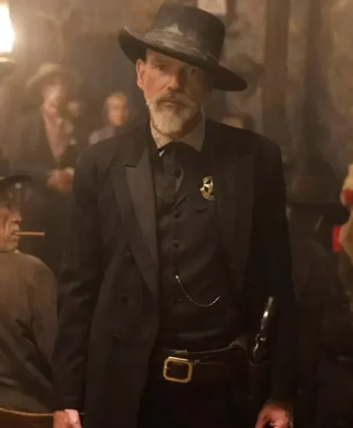 Yellowstone Origin 1883 Marshal Jim Courtright Wool Black Coat
