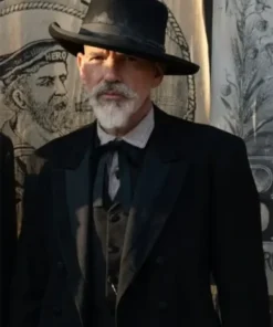 Yellowstone Origin 1883 Marshal Jim Courtright Wool Black Coat