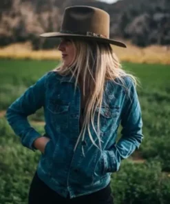 Yellowstone S03 Hassie Harrison Blue Denim Jacket