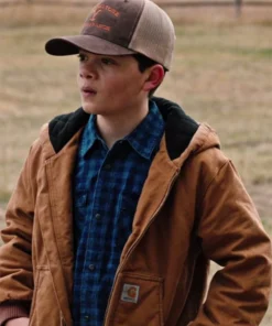 Yellowstone S04 Tate Dutton Brown Hood Jacket
