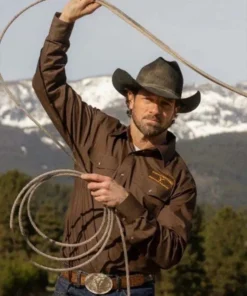 Yellowstone S05 Dutton Ranch Brown Shirt