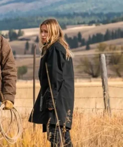 Yellowstone Summer Higgins S04 Black Long Coat