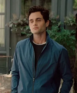 You Season 2 Penn Badgley Blue Cotton Jacket
