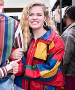 Young Rock Karen Colorblock Leather Jacket