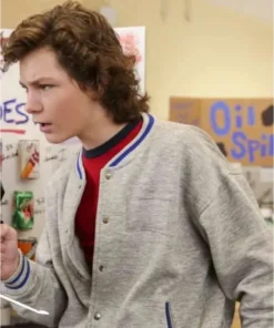 Young Sheldon Georgie Cooper Grey Varsity Jacket
