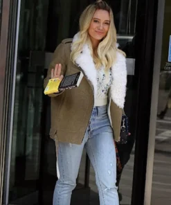 Younger Hilary Duff Shearling Collar Jacket