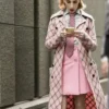 Younger S07 Lauren Heller Pink Checked Wool Coat