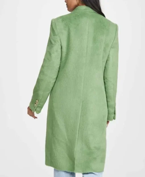 Younger S07 Liza Miller Green Wool Blend Coat