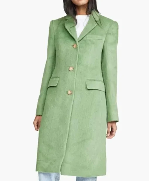 Younger S07 Liza Miller Wool Blend Green Coat